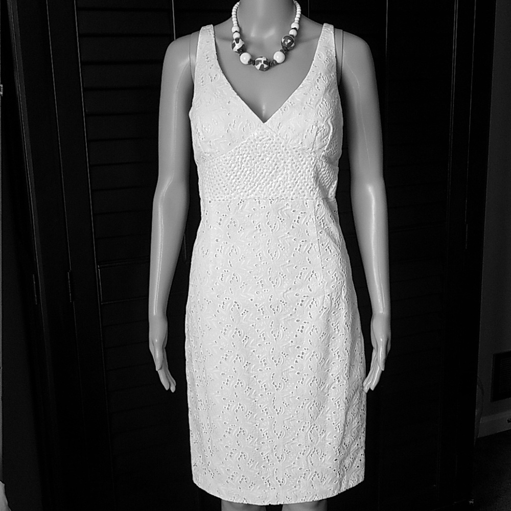 MUSE White Eyelet Dress